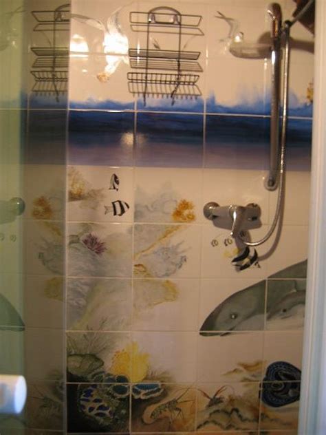 Shower Painting In Fresco Ceramic Art By Fleurlise Fine Art America