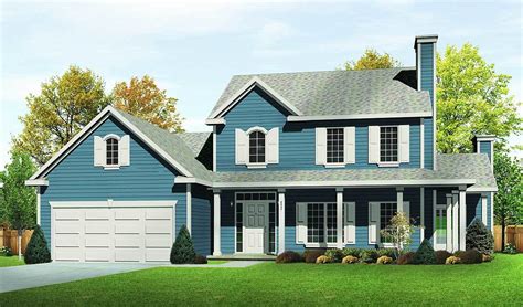 2 Story Country Home Plan With Main Floor Master 22019sl