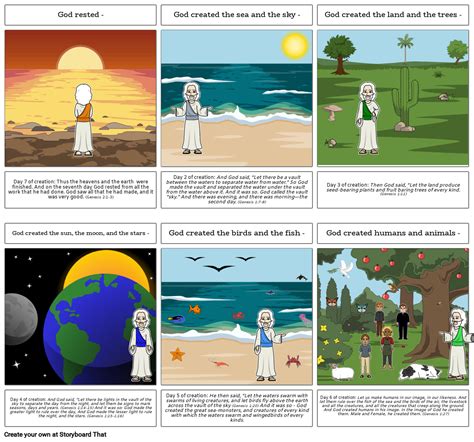 Creation Story Storyboard By Eshal 3