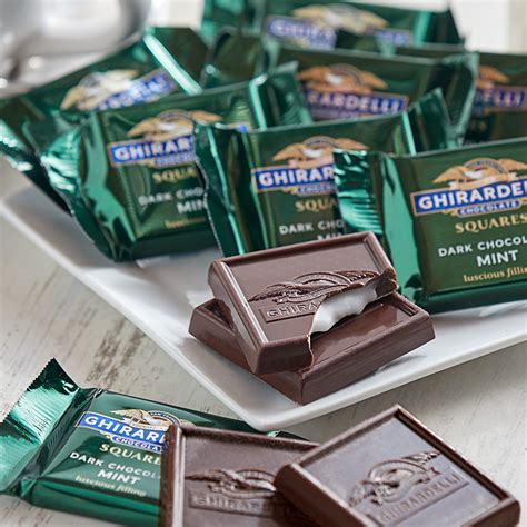 Ghirardelli Individually Wrapped Dark Chocolate Mint Squares 430case