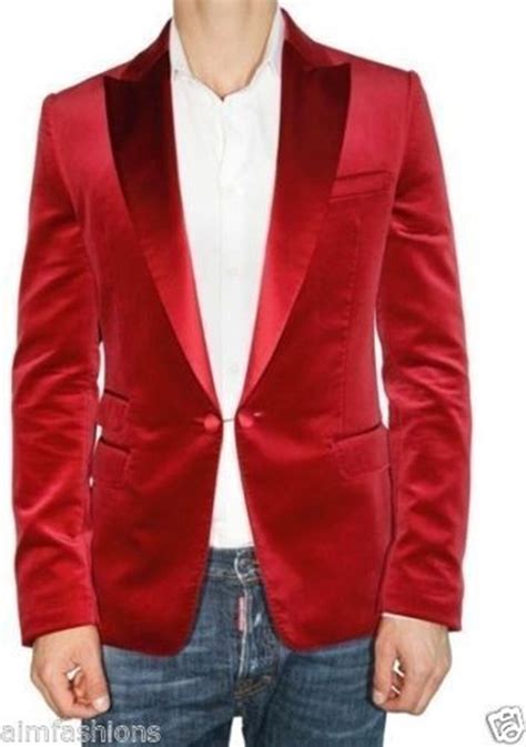 Tuxedo Jackets Mens Jacket Red Velvet Jackets Designer One Etsy