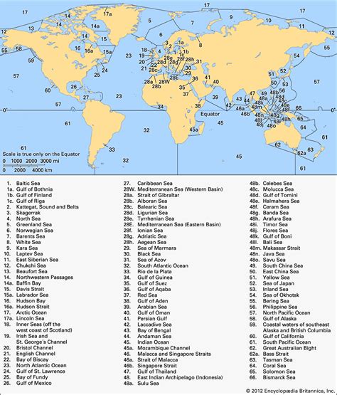 Nombres De Mares Del Mundo