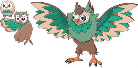 Rowlet Fake Evolutions By Patchman On Deviantart