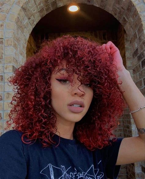 Curly hair styles long curly hair natural hair styles dyed natural hair dyed hair best hair dye colored hair extensions hot pink hair cute hair colors. @curlygirlswag posted to Instagram: Red Hair Slay ️ ...