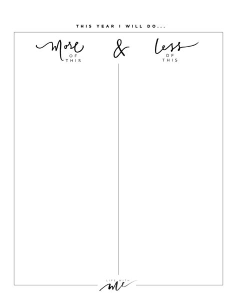 New Years Resolutions Printable Worksheets Life With Me