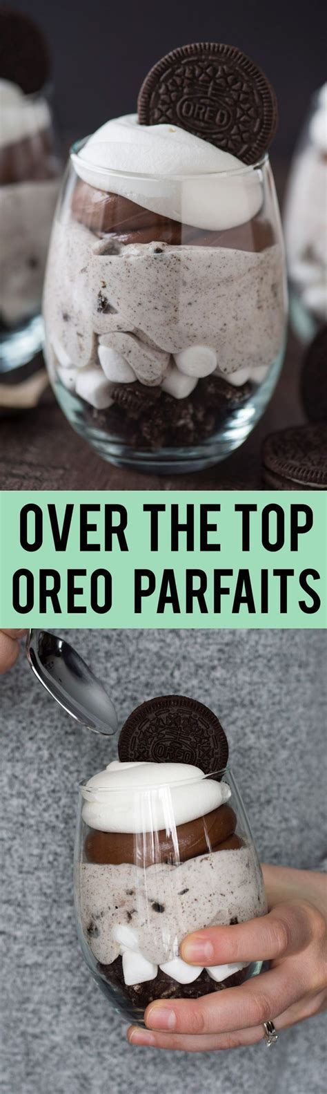 Pour half of the ganache over the oreo cheesecake layer. Over the Top Chocolate Cheesecake Oreo Parfaits - this is ...