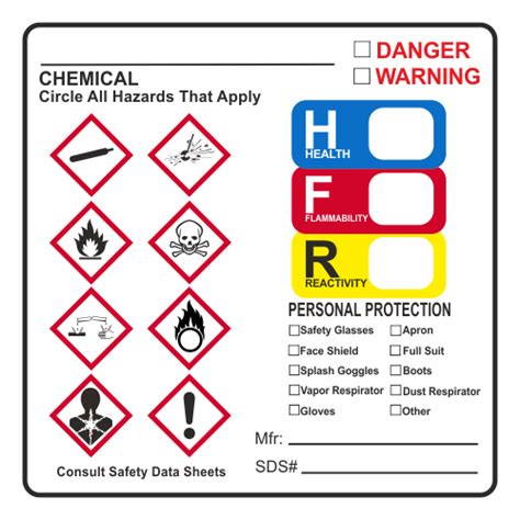 HMIS Safety Labels Chemical Storage Safety Labels Safety Signs And