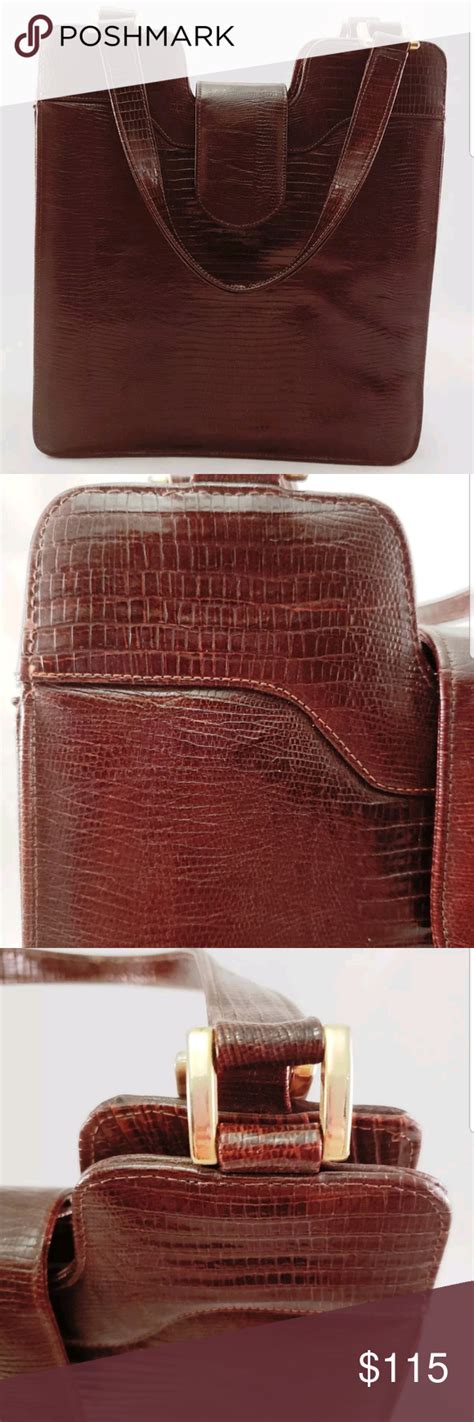 Vintage Palizzio New York Lizard Skin Handbag Handbag Branded