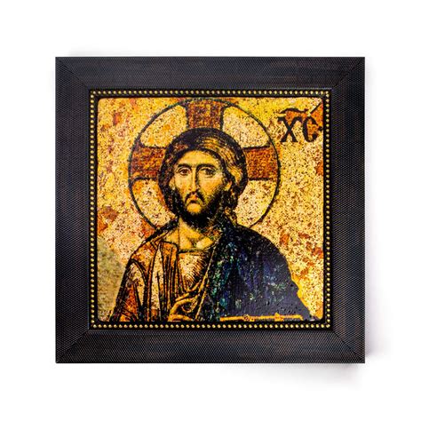 Buy The Christ Pantocrator Framed Stone Replica Of The Deësis Mosaic
