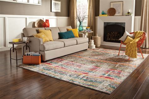 Multi Color Faded Wave Rug Rugs In Living Room Living