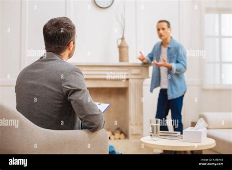 Crushed Male Patient Standing During Therapy Stock Photo Alamy