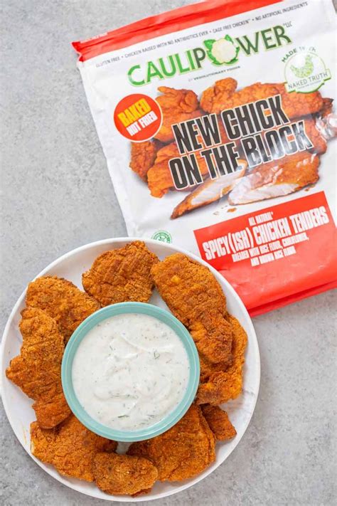 Caulipower Baked Chicken Tenders With Healthy Ranch Dipping Sauce