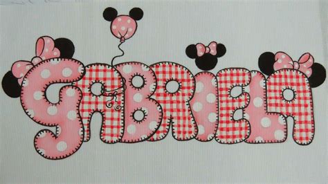 Mickey Mouse Minnie Applique Letters Abc Letters Painted Letters
