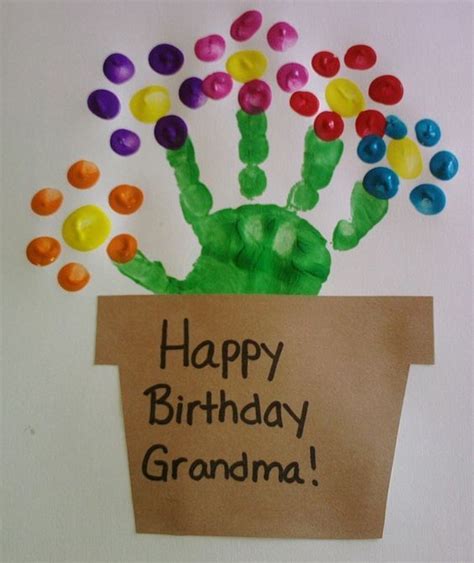 Children 36 Handprint Craft Ideas Homemade Birthday Cards Birthday