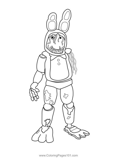 Withered Bonnie Fnaf Fnaf Coloring Pages Dog Coloring Book Coloring