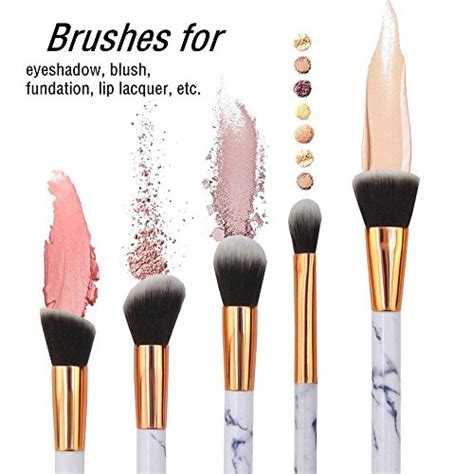 SEPROFE Makeup Brushes Set Pcs Marble Makeup Brush Kit Foundation Face Powder Concealer