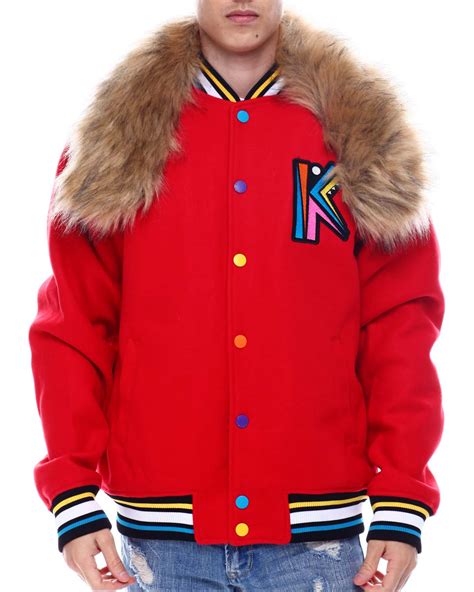 Buy Ultimate King Varsity Jacket W Faux Fur Mens Outerwear From Switch