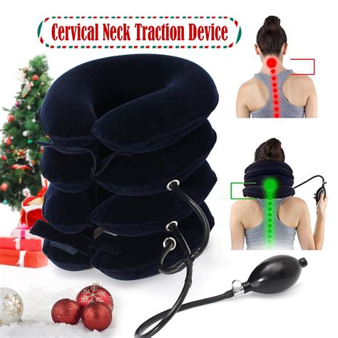 4 Layers Inflatable Cervical Neck Traction Device Adjustable Neck