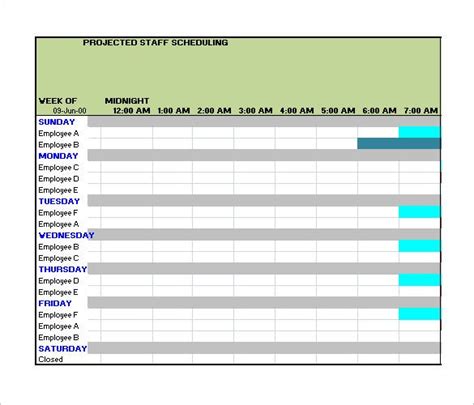 Employee Schedule Templates 11 Free Printable Word Excel And Pdf