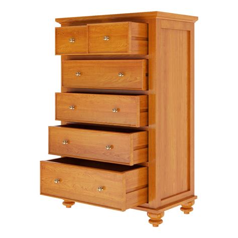 Wamsutter Solid Mahogany Wood 6 Drawer Tall Dresser