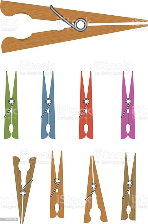 Clothespins Stock Illustration Download Image Now Clothespin