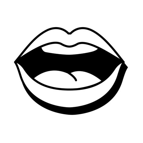 Mouth Vector Black And White