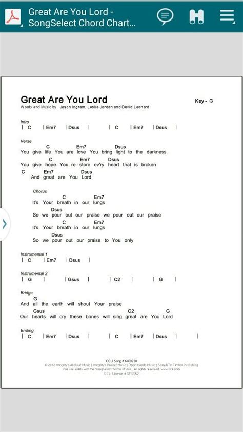 Great Are You Lord Christian Song Lyrics Guitar Chords For Songs