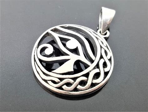 925 Sterling Silver Pendant Eye Of Horus Ancient Egyptian Talisman