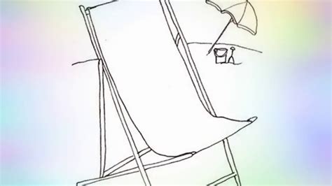 How To Draw A Beach Chair Step By Step Youtube
