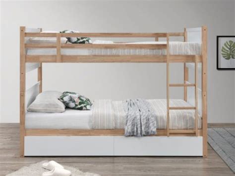 Myer King Single Bunk Bed With Storage Hardwood Frame
