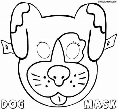 Mask Coloring Pages Dog Sheet Colorings