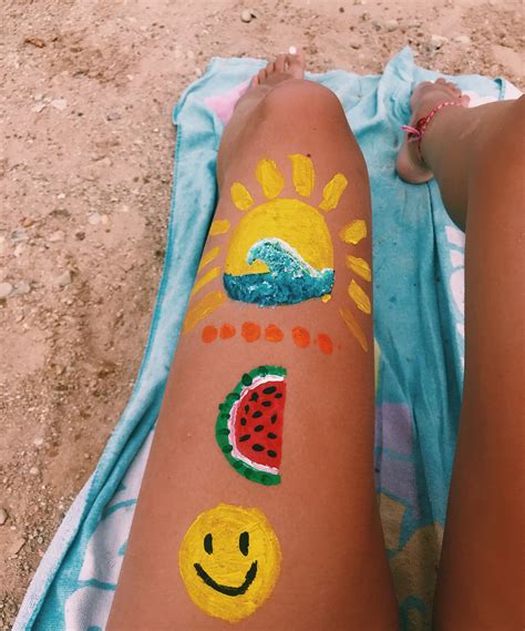 Body Painting On The Beach Womens Flip Flop Body Painting Flop