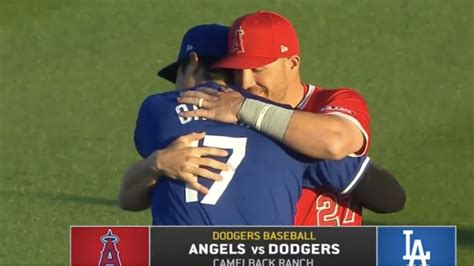 Shohei Ohtani Mike Trout Share Heartfelt Moment In Spring Training