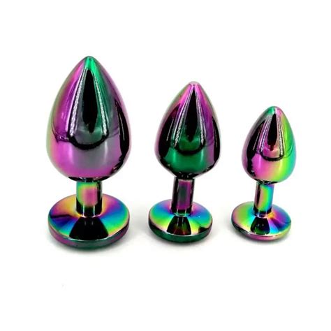 3pcs Colorful Metal Butt Plug Jewelry Anal Plug Diamond Anal Butt Plug Adult Sex Toys For Men