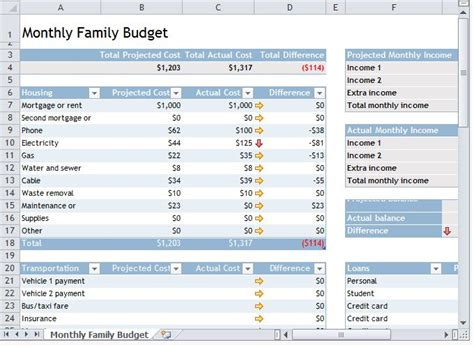 This excel model template includes: Monthly Family Budget Template | Family Monthly Budget