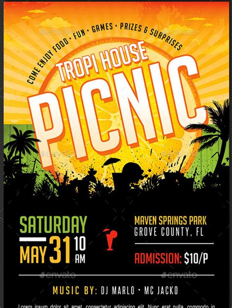Free 15 Picnic Flyer Templates In Ms Word Psd Publisher Pages