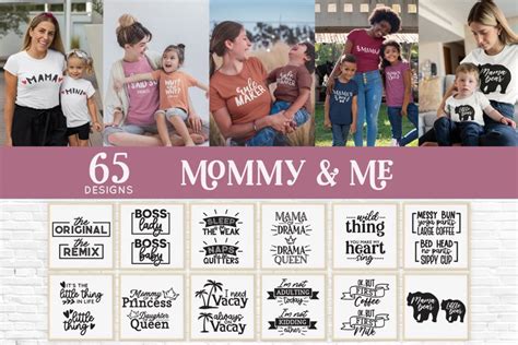 Mommy and Me svg bundle - png eps dxf - mothers day svg (1253858) | Cut