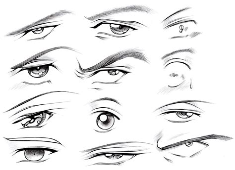 How To Draw Male Cartoon Eyes