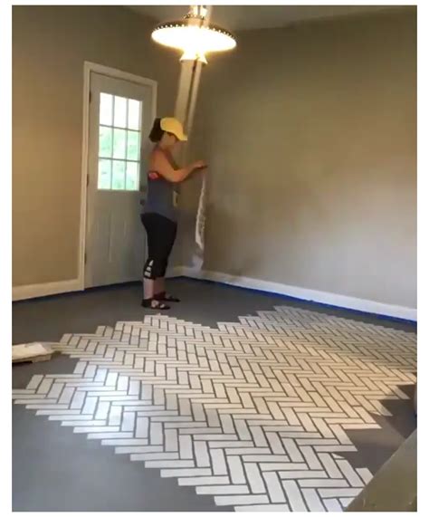 With Our Herringbone Brick Stencil You Can Truly Transform An Entire