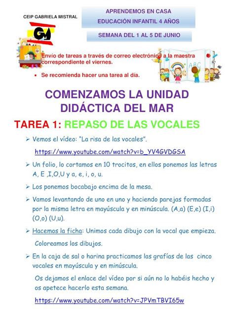 PDF TAREA 1 REPASO DE LAS VOCALES Dialogamos sobre el cuento Qué