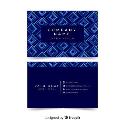 Free Vector Geometric Blue Business Card Template