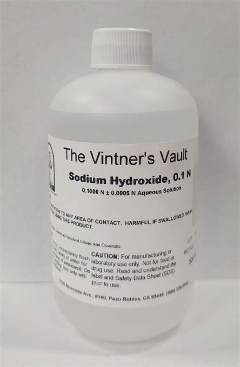 Sodium Hydroxide 01n 500ml The Vintner Vault
