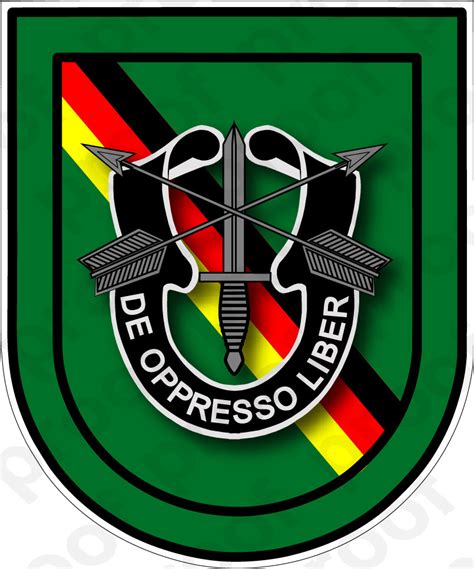 Sticker U S Army Flash 10th Special Forces Group Bad Tolz Mc
