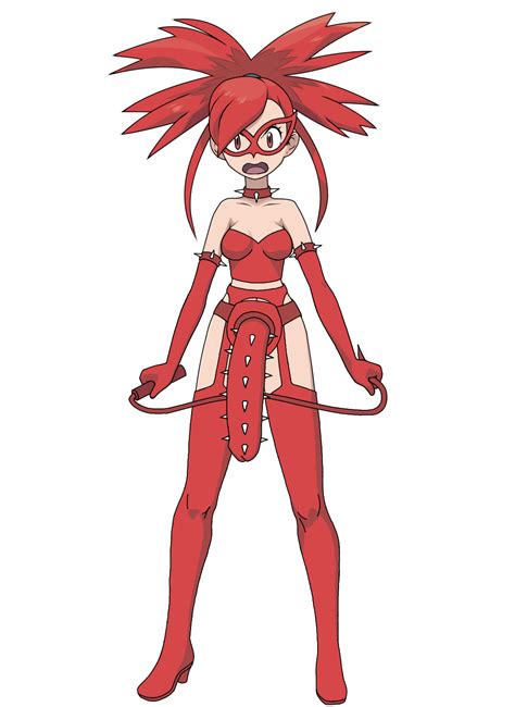 Rule 34 Dildo Dominatrix Domino Mask Flannery Pokemon Masked Female Pokemon Red Hair Sex Toy