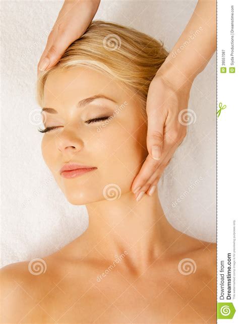 Beautiful Woman In Massage Salon Stock Image Image Of Attractive Beauty 39557087