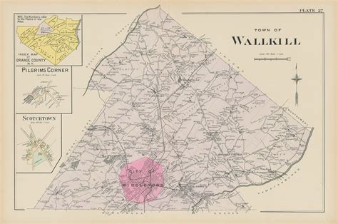 Wallkill New York 1903 Map Replica Or Genuine Original