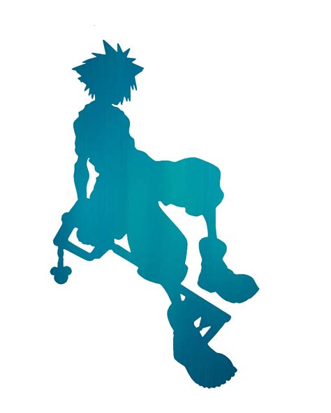Sora Kingdom Hearts Color Silhouette Digital Print Kingdom Etsy