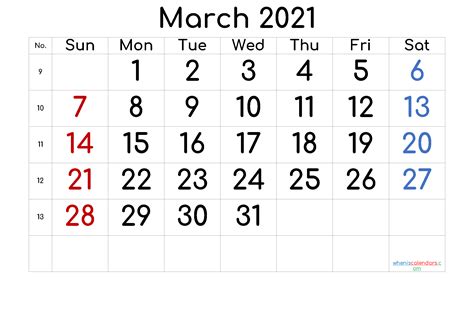 2021 Calendar With Week Number Printable Free 2021 6 Month Calendar