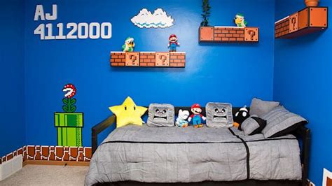 Dad Gets 1 Up For Super Mario Bros Themed Kids Bedroom