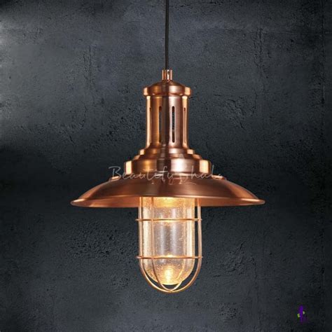 While many people have never been at the sea, it does not prevent them from by the way, if you want to visually expand the walls, you need to consider nautical ceiling light fixtures or wall lighting in the room, so that the. Copper Finished 1 Light Indoor Nautical LED Pendant Light ...